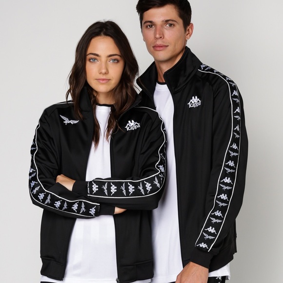 black and white kappa sweatsuit